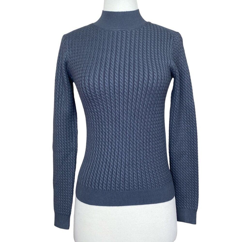 Magaschoni Ribbed Gray Sweater Size XS